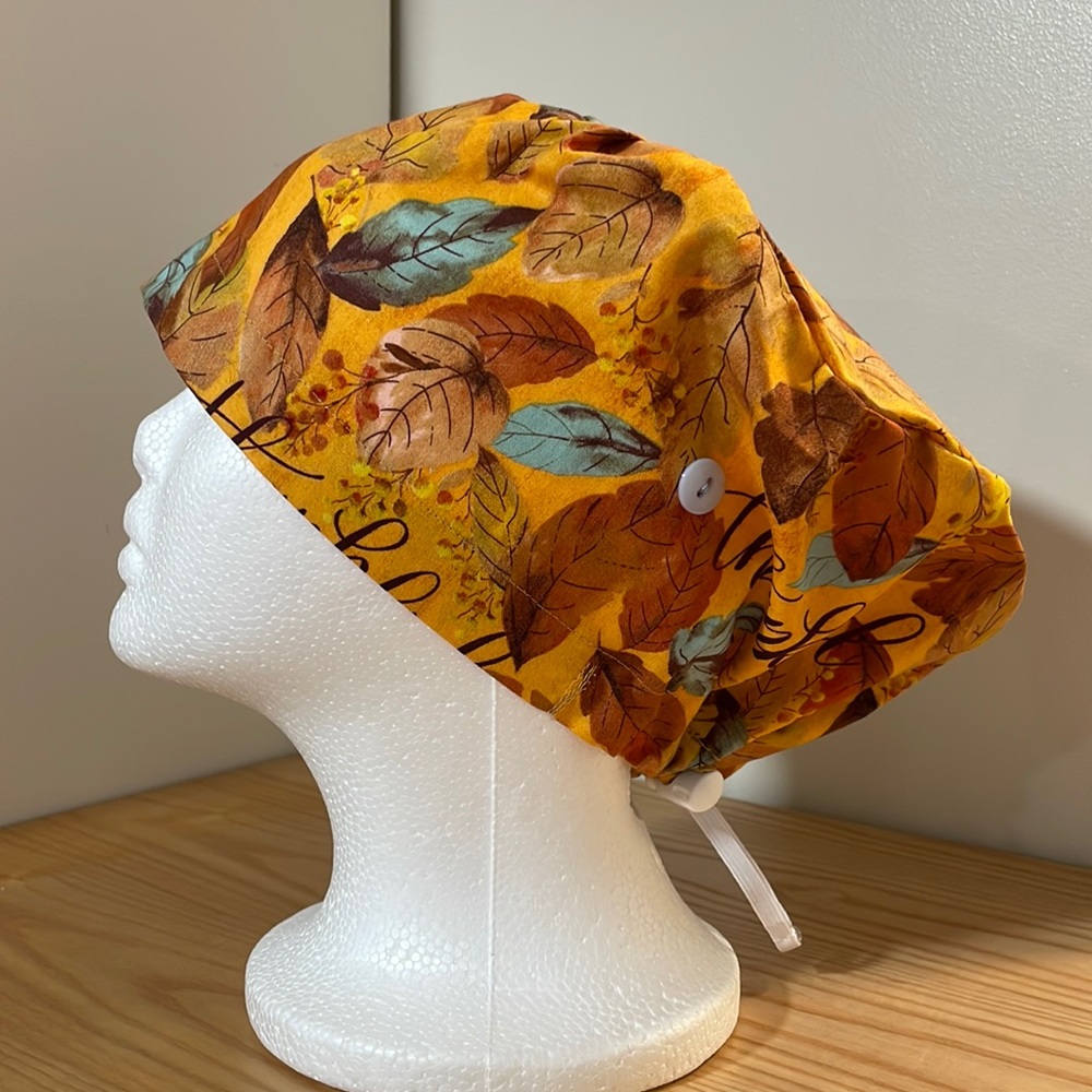 Thanksgiving/Fall/Autumn Women’s Euro Scrub cap